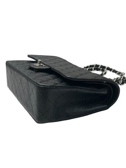 Chanel - Sac classique 11.12 timeless médium cuir caviar noir