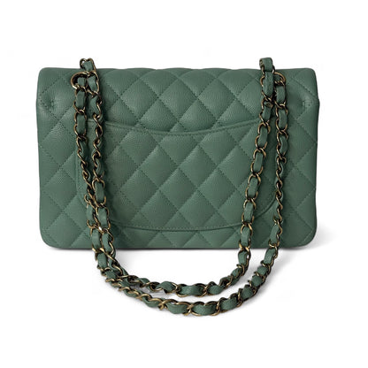 Chanel - Borsa Timeless pelle caviar verde acqua