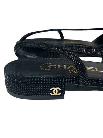 Chanel - Slingback noire édition limitée T37