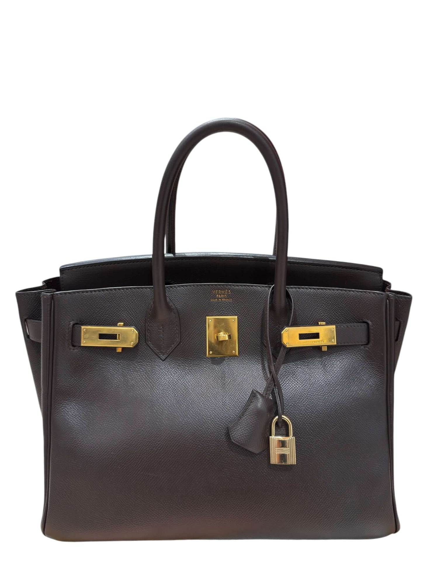 Hermès - Sac birkin 30 epsom chocolat GHW