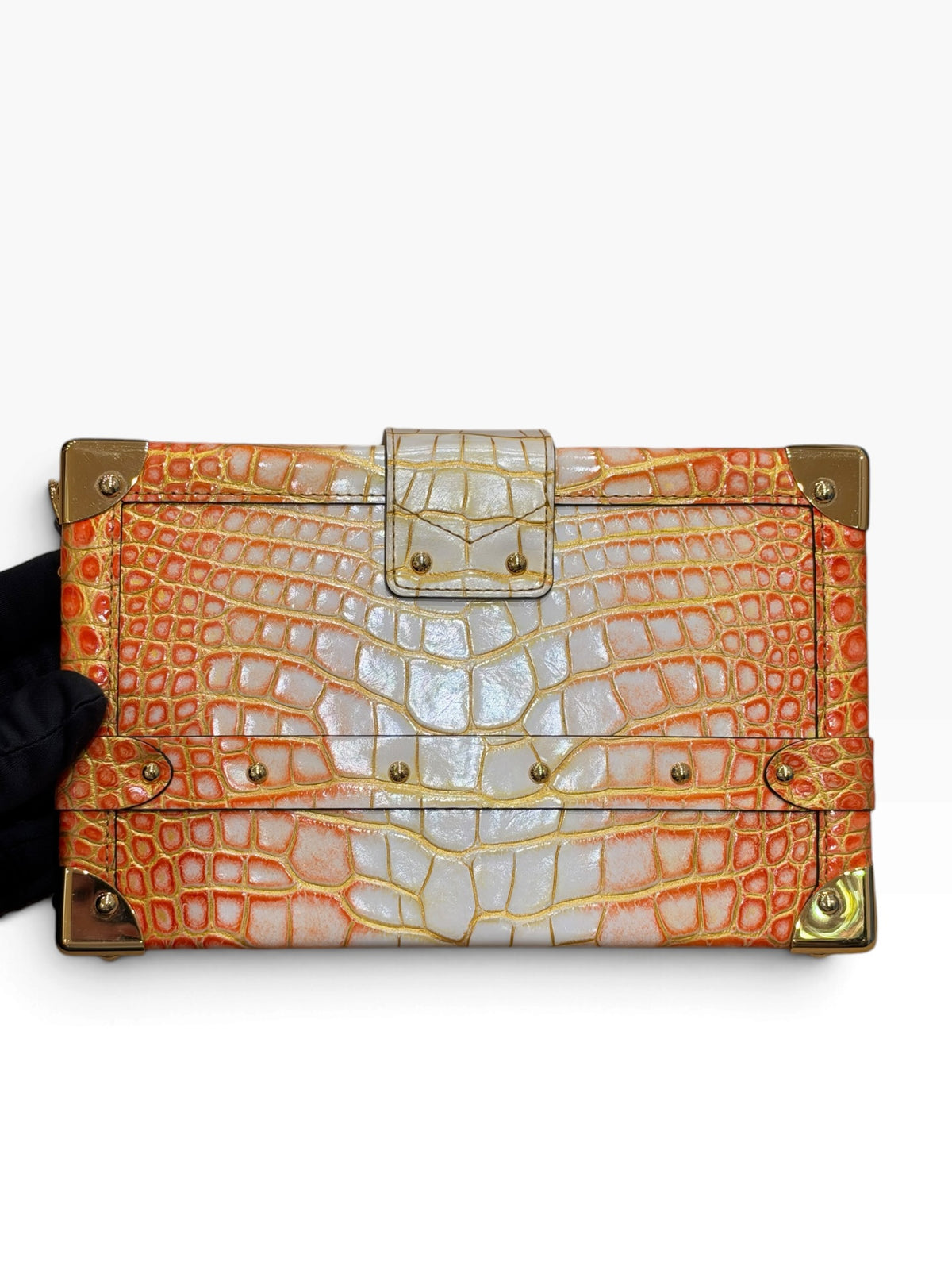 Louis Vuitton - Sac mini malle Trunk alligator