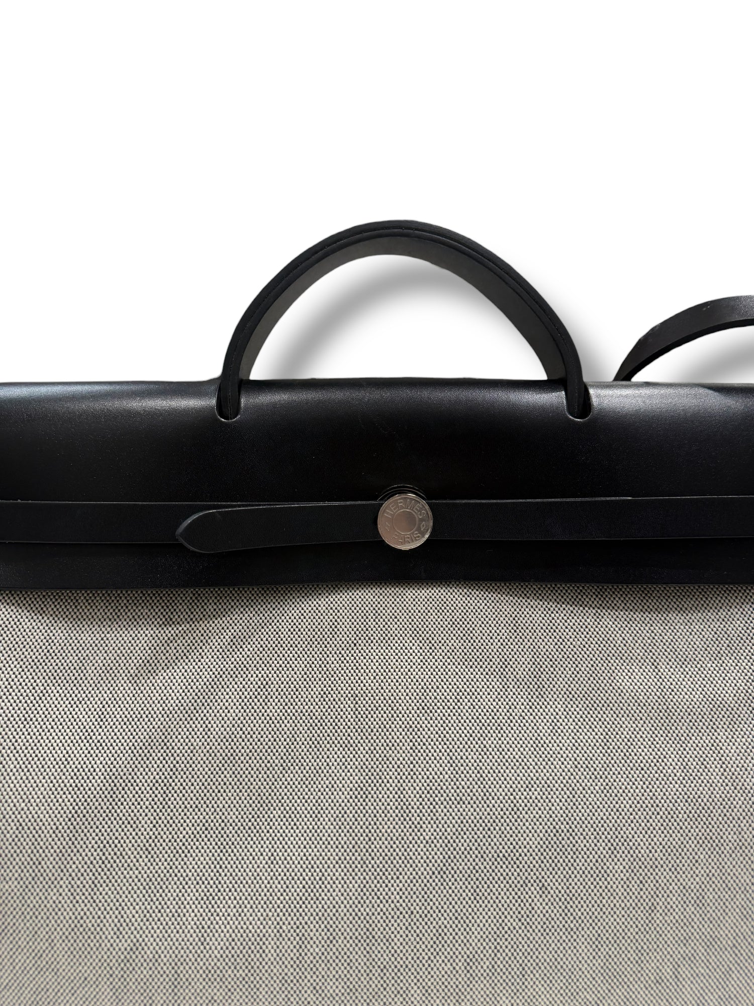Hermès- Sac Herbag 39 Écru et noir