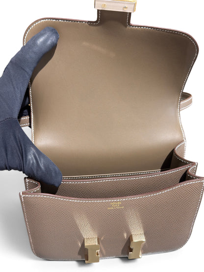 Hermès - Sac Constance 18 étoupe