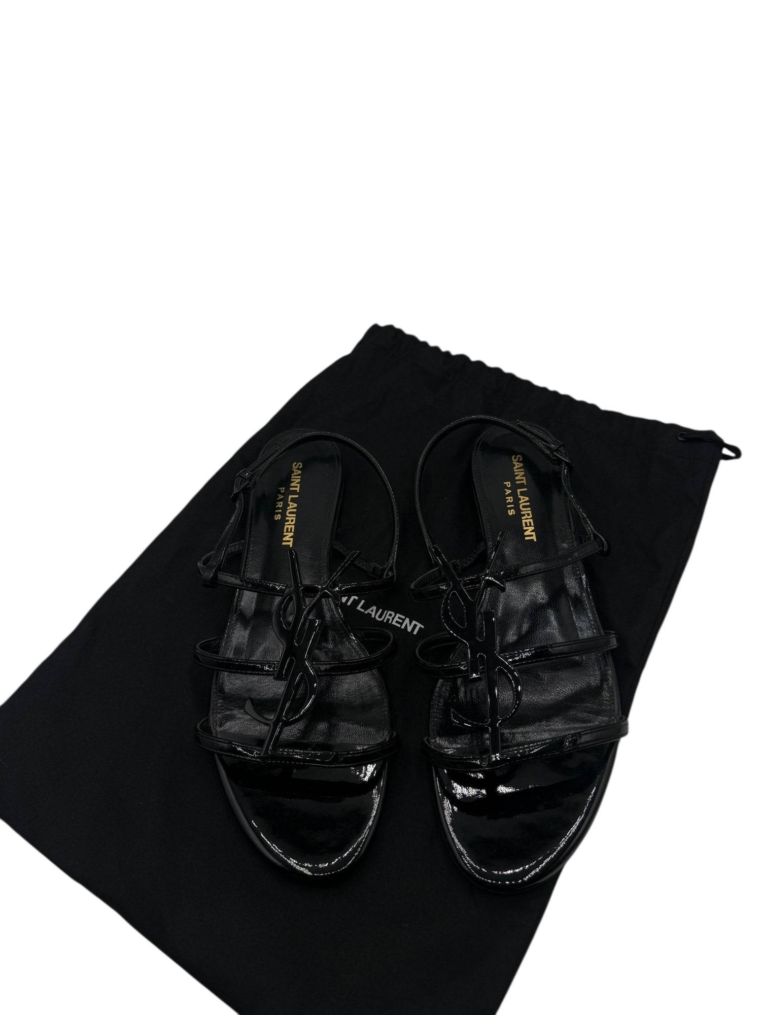 Saint Laurent - Sandales YSL vernis noir