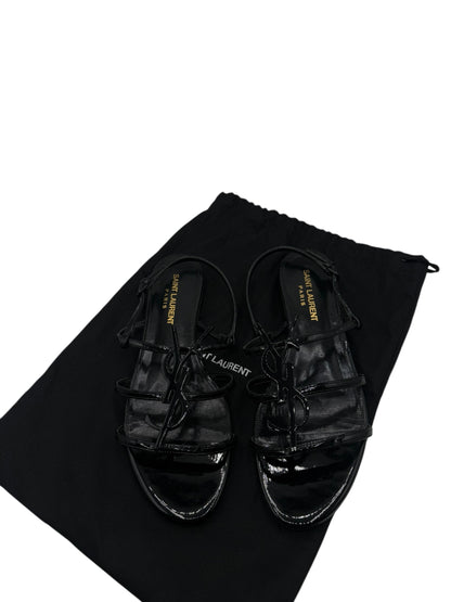 Saint Laurent - Sandales YSL vernis noir