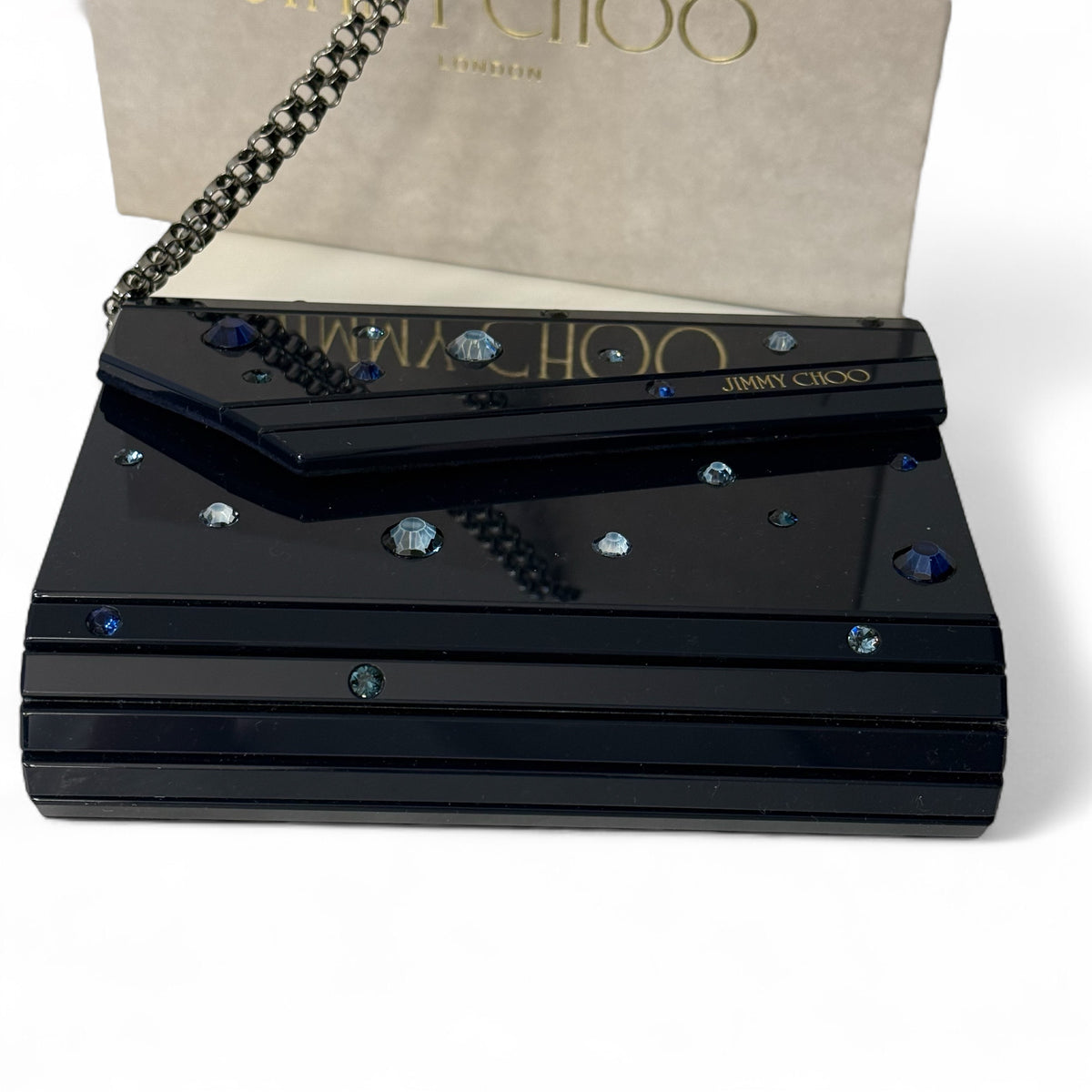 Jimmy Choo - Borsa Candy Chrystal navy
