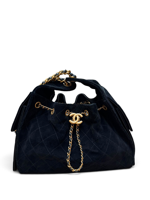 Chanel - Sac 25 MM Suède noir