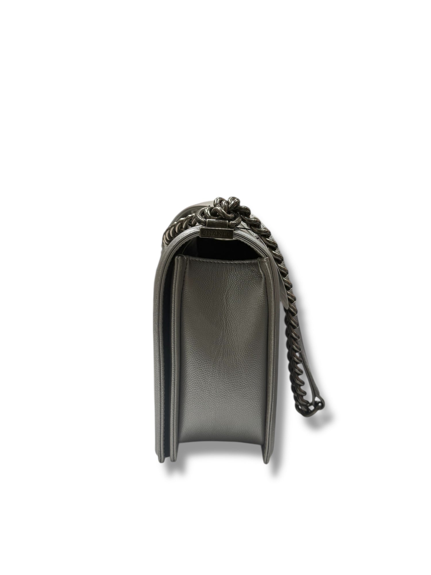 Chanel - Sac Boy 28 argenté