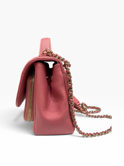 Chanel - Sac Business Affinity rose cuir caviar
