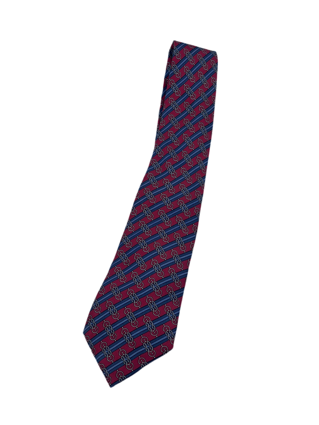 Hermès - Cravate rayée et motif