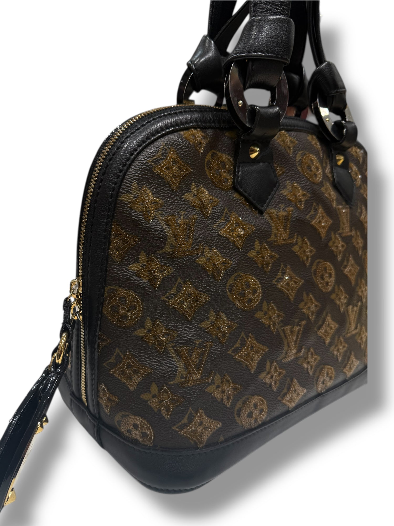 Louis Vuitton - Sac Alma MM monogramme paillettes