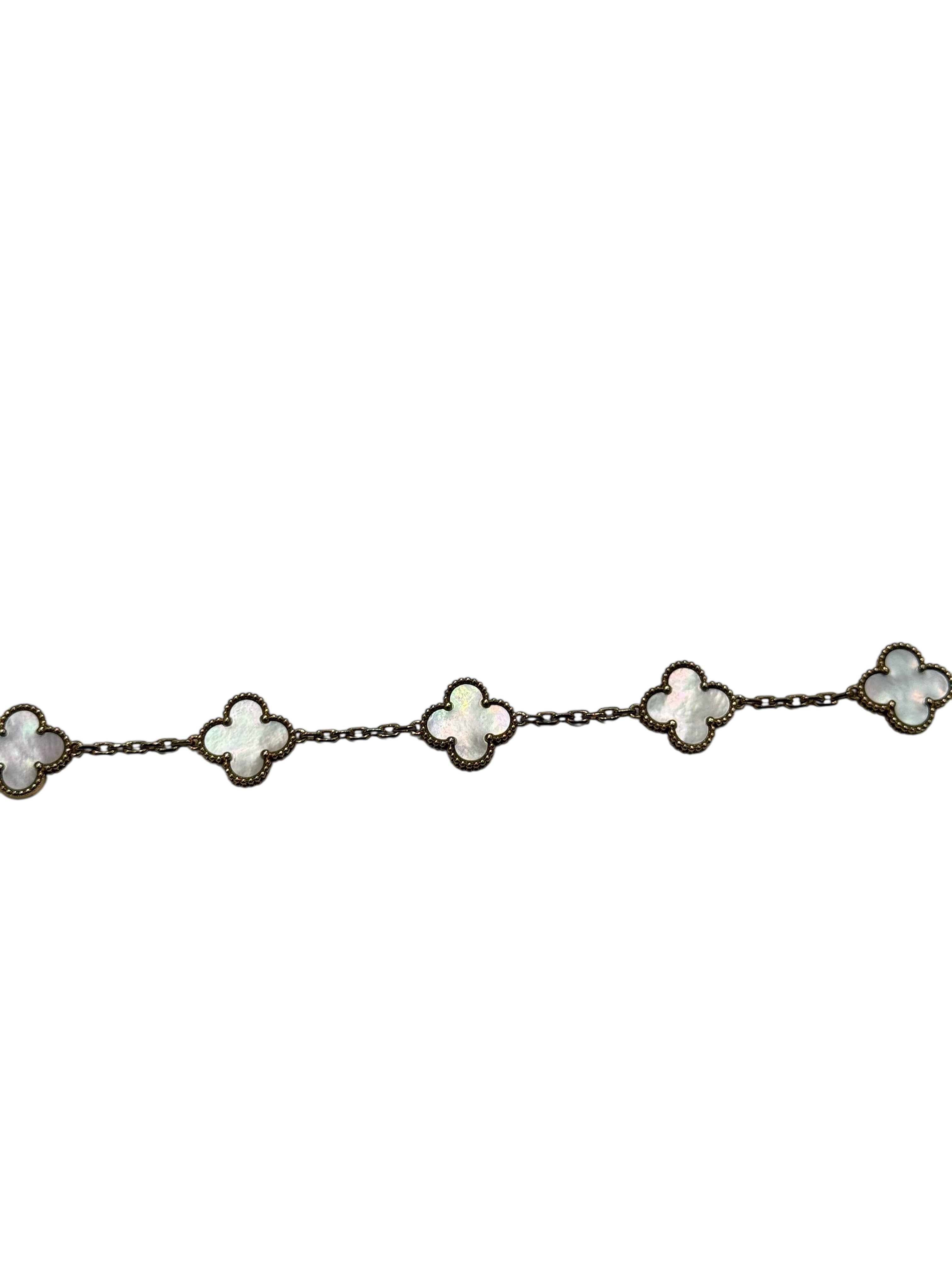 Van Cleef - Bracelet Vintage Alhambra 5 motifs Nacre