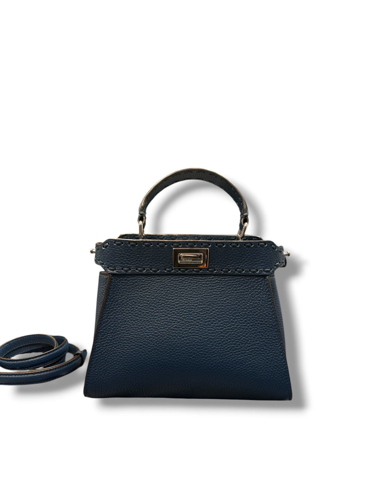 Fendi - Navy Peekaboo ISeeU Selleria bag