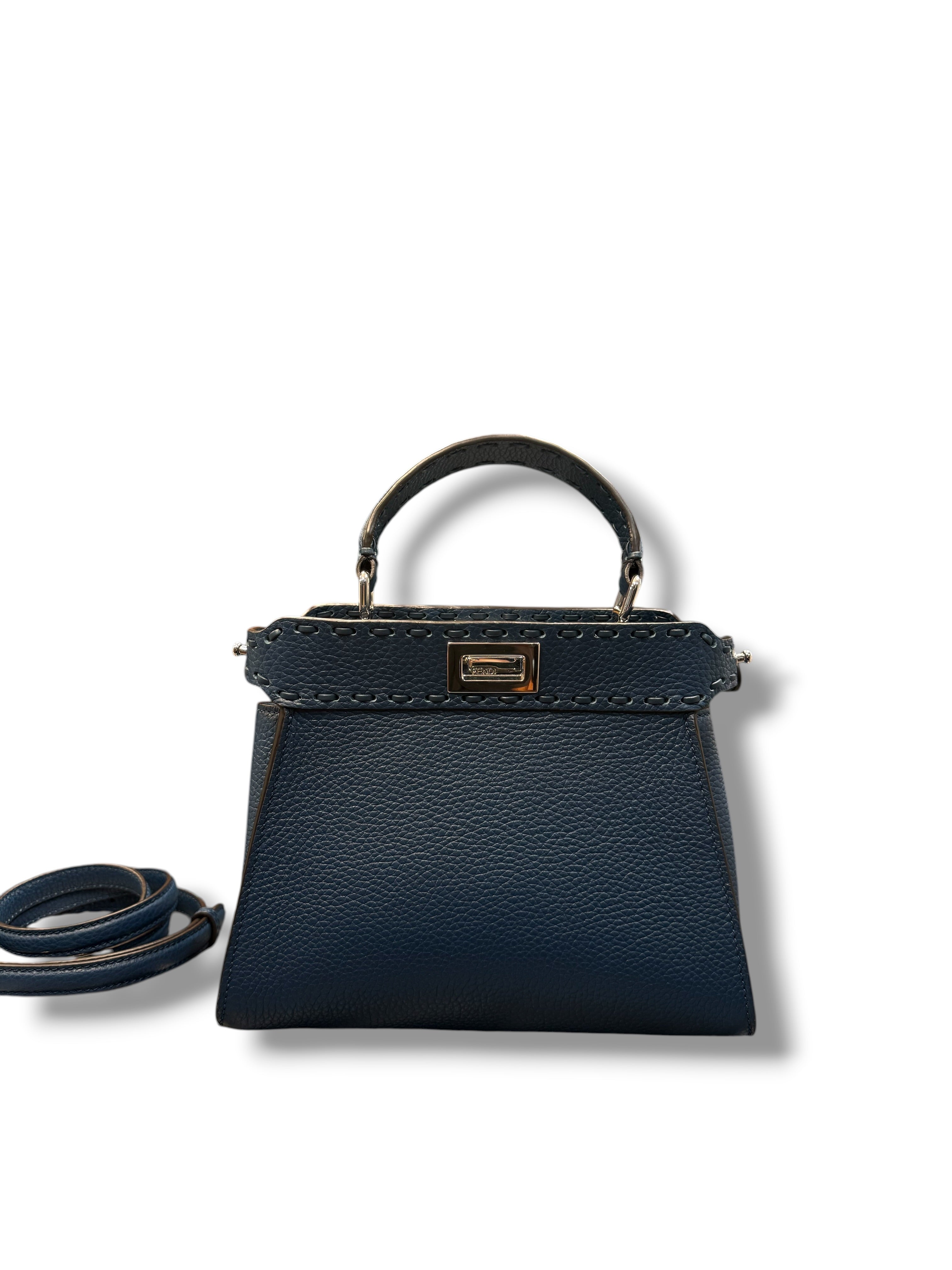 Fendi - Sac Peekaboo Iseeu bleu marine Selleria
