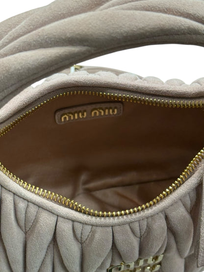 Miu Miu - Sac Wander daim rose nappa matelassé