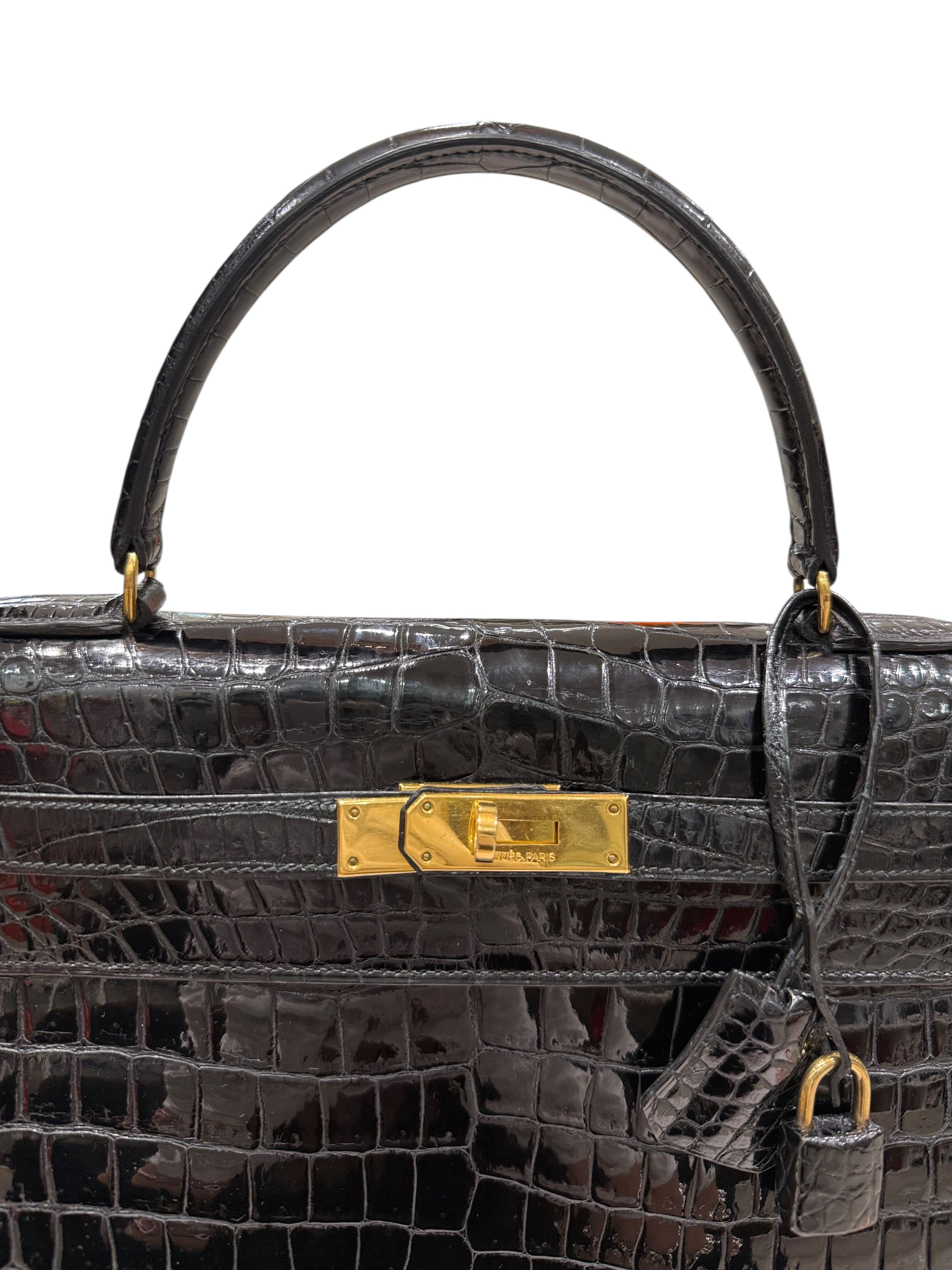 Hermès - Sac Kelly 35 alligator vintage 1977