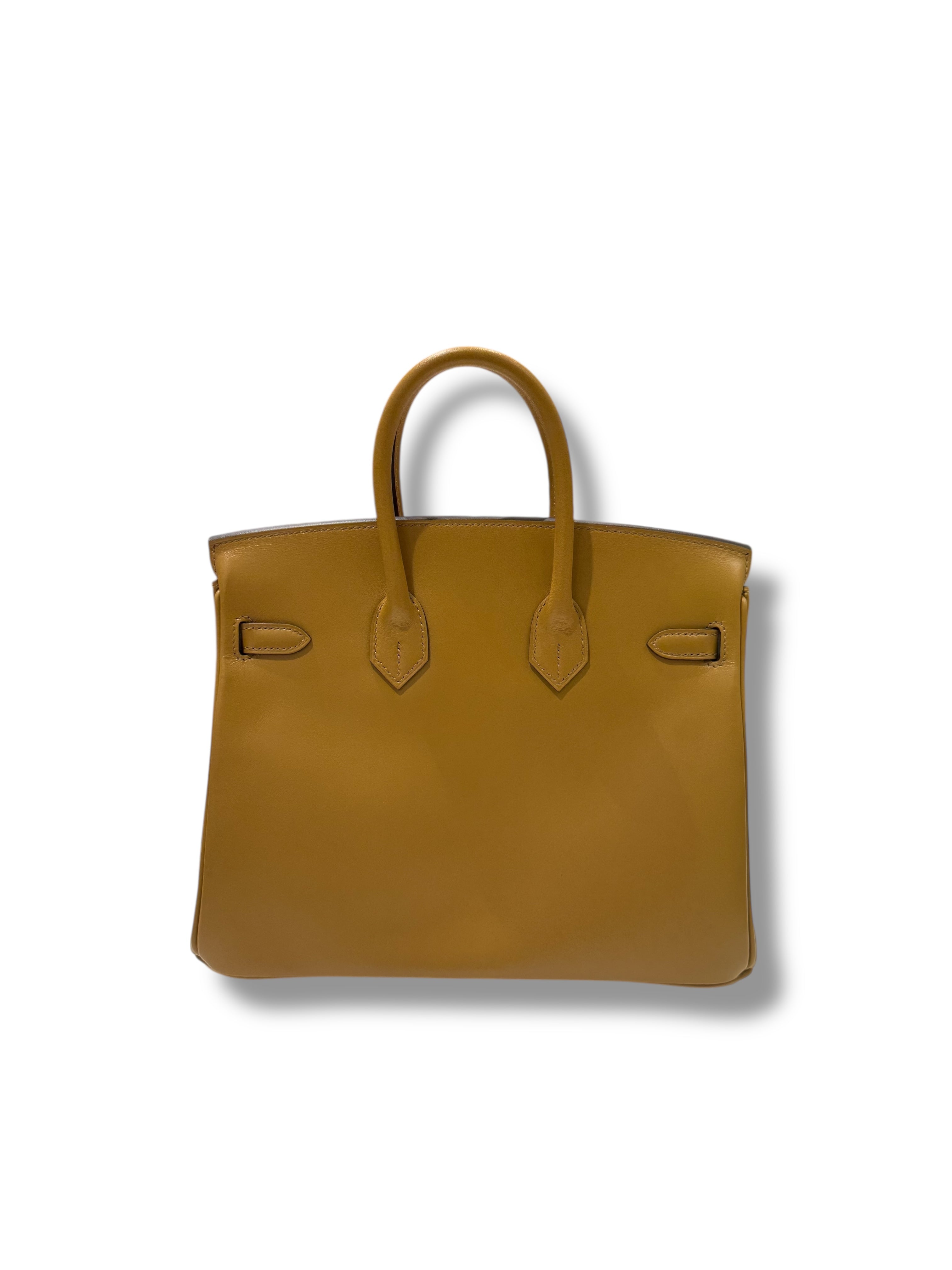 Hermès - Sac Birkin 25 Tadelakt retourné Poussière GHW