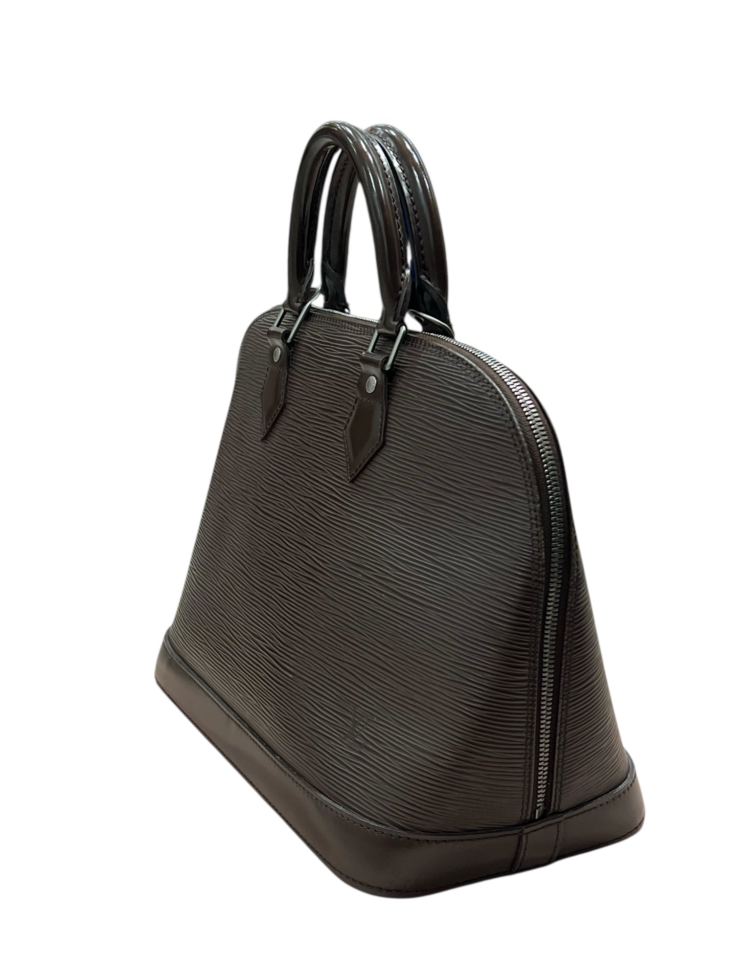 Louis Vuitton - sac Alma PM cuir épi marron glacé