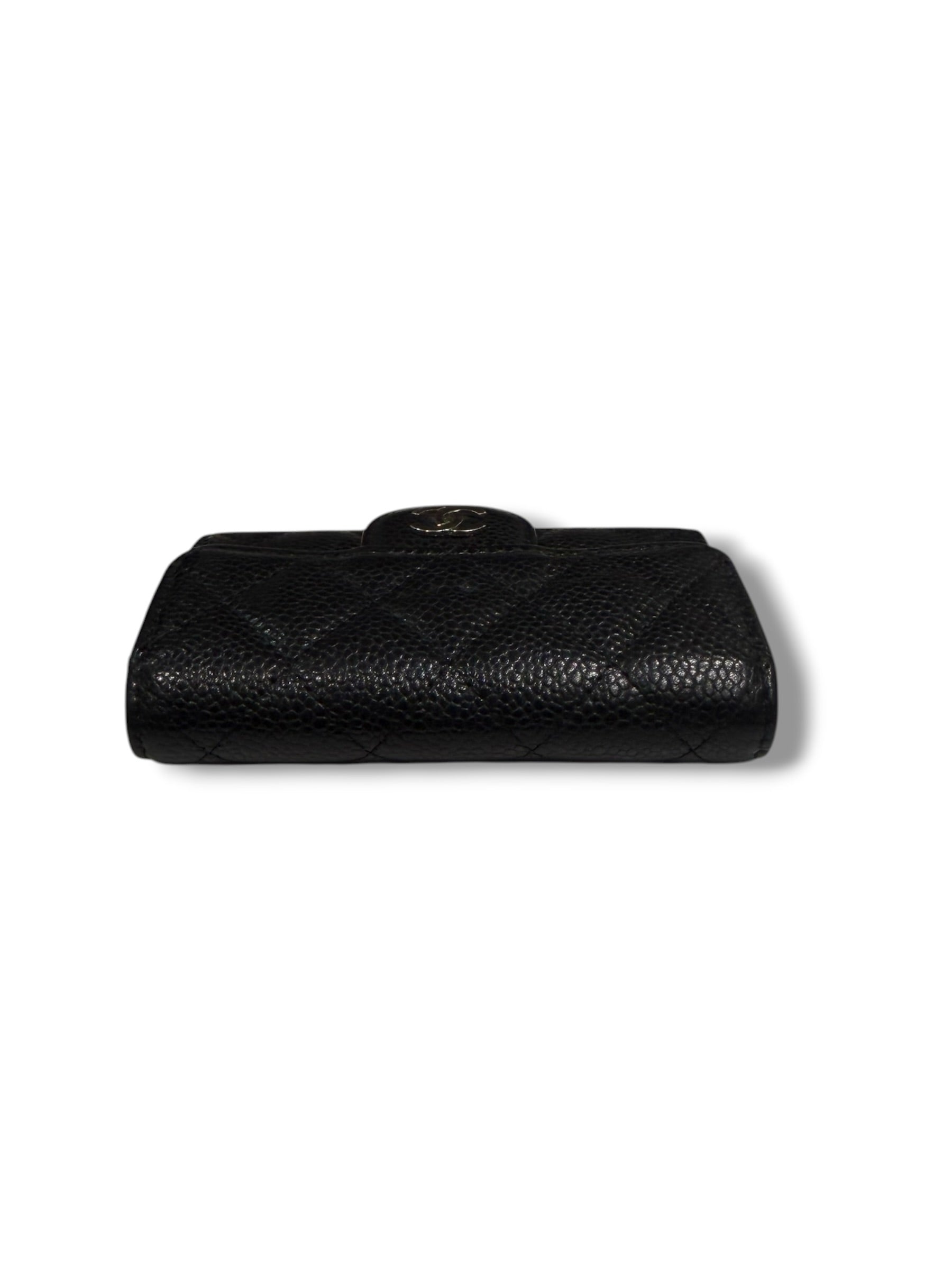 Chanel - Mini portefeuille à rabat noir