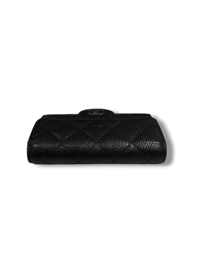 Chanel - Mini portefeuille à rabat noir