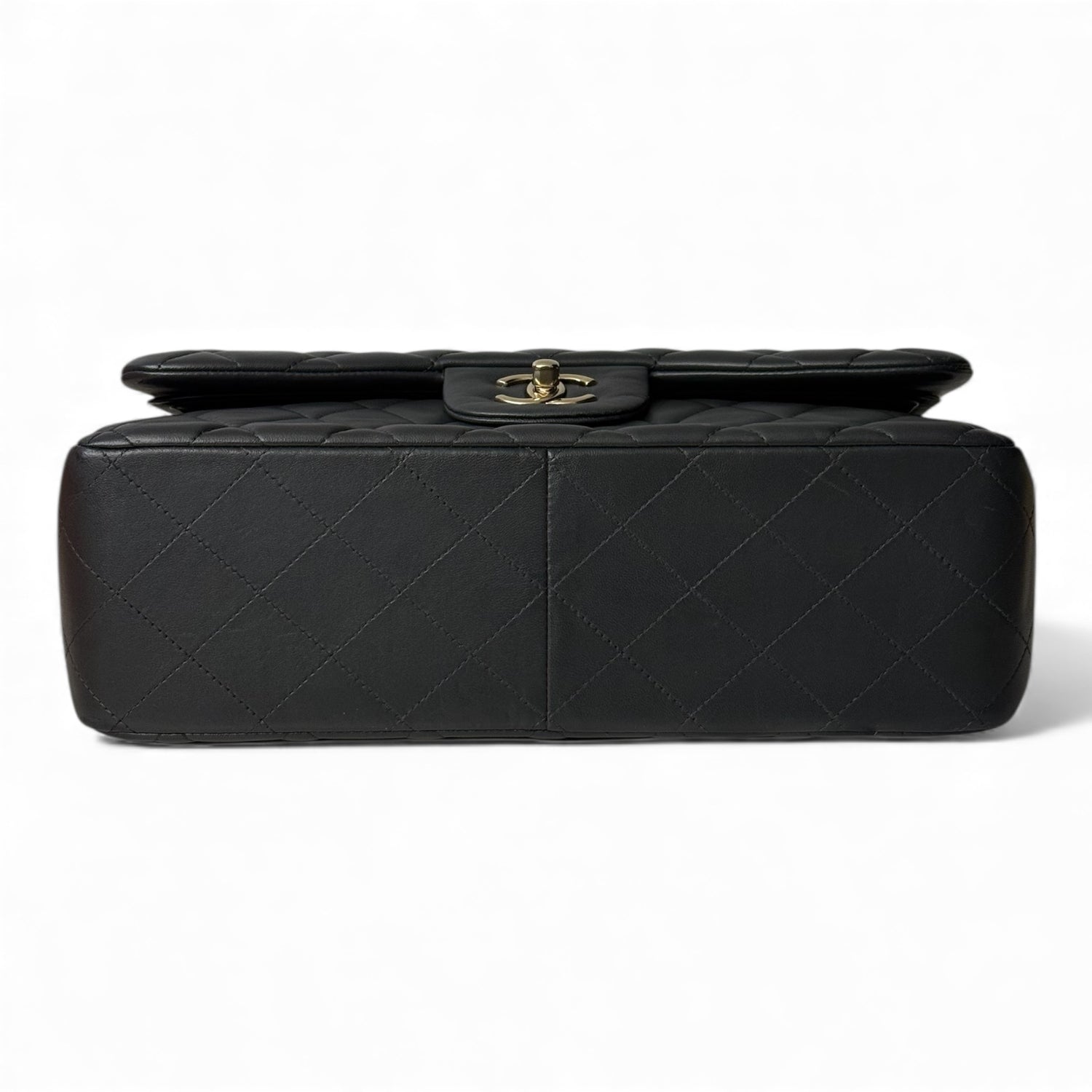 Chanel - Sac Jumbo cuir gris foncé