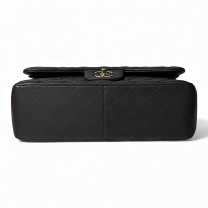 Chanel - Sac Jumbo cuir gris foncé