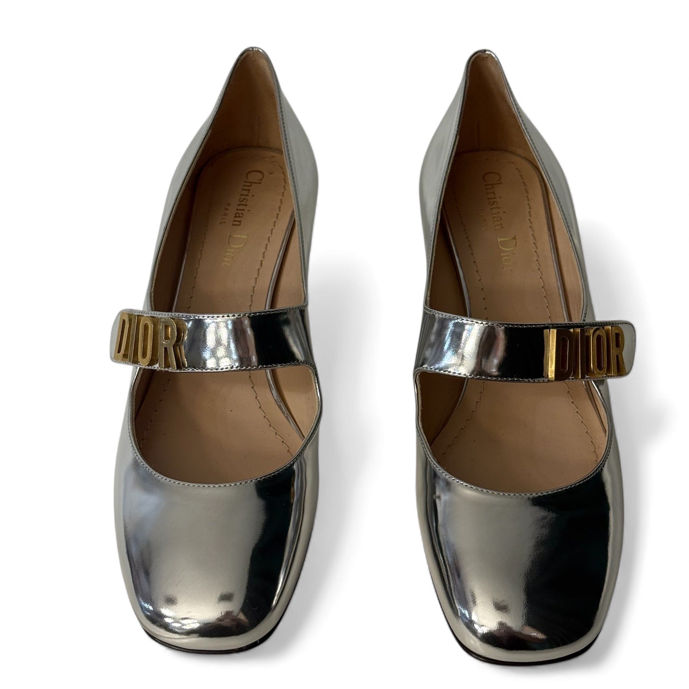 Dior - Silberne Ballerinas Gr. 39
