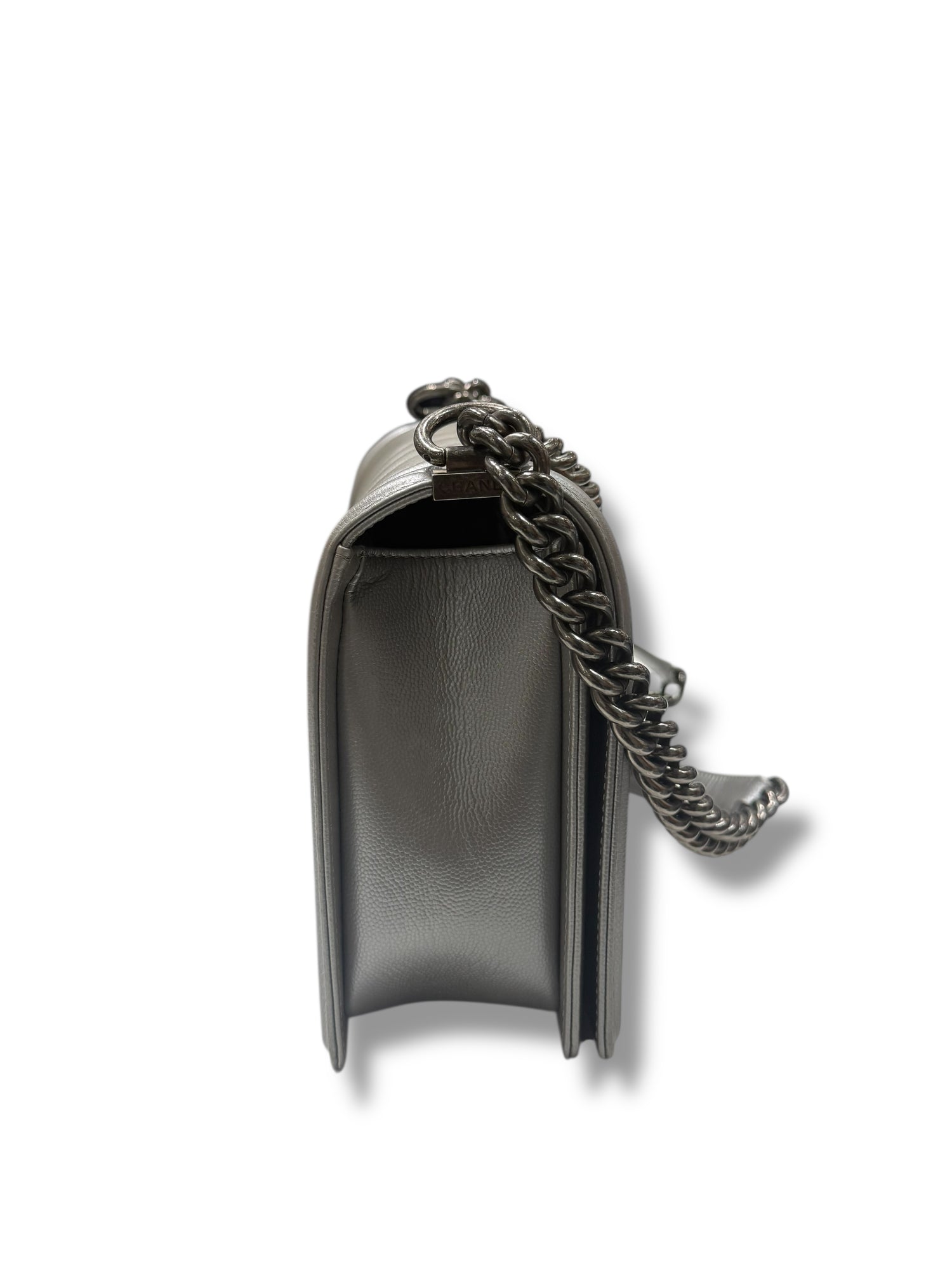 Chanel - Sac Boy 28 argenté