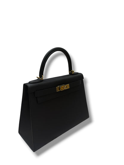 Hermès - Kelly 28 Epsom Sellier Noir GHW
