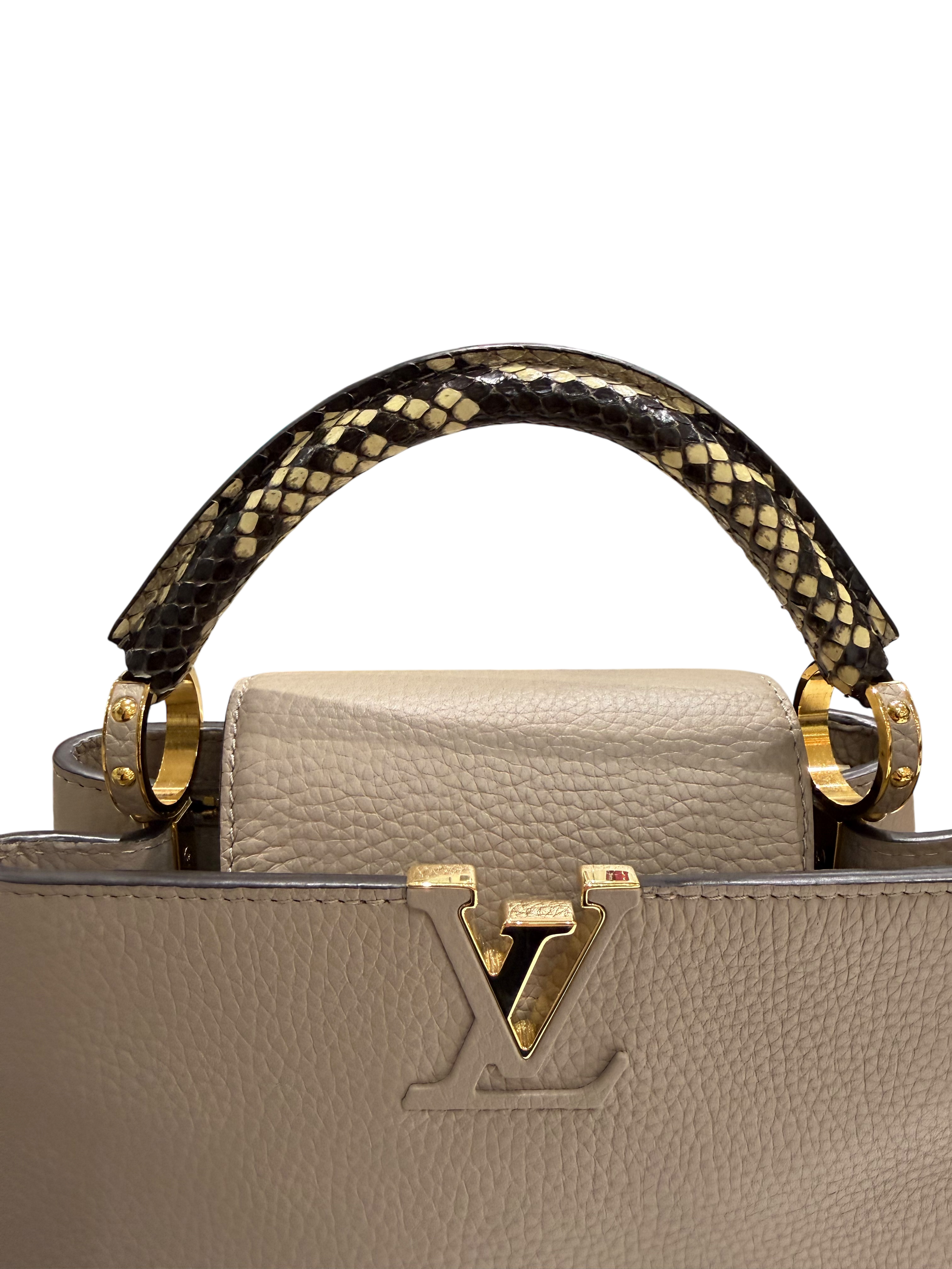 Louis Vuitton - Sac Capucines Bb Python Et Cuir | Les Folies d&