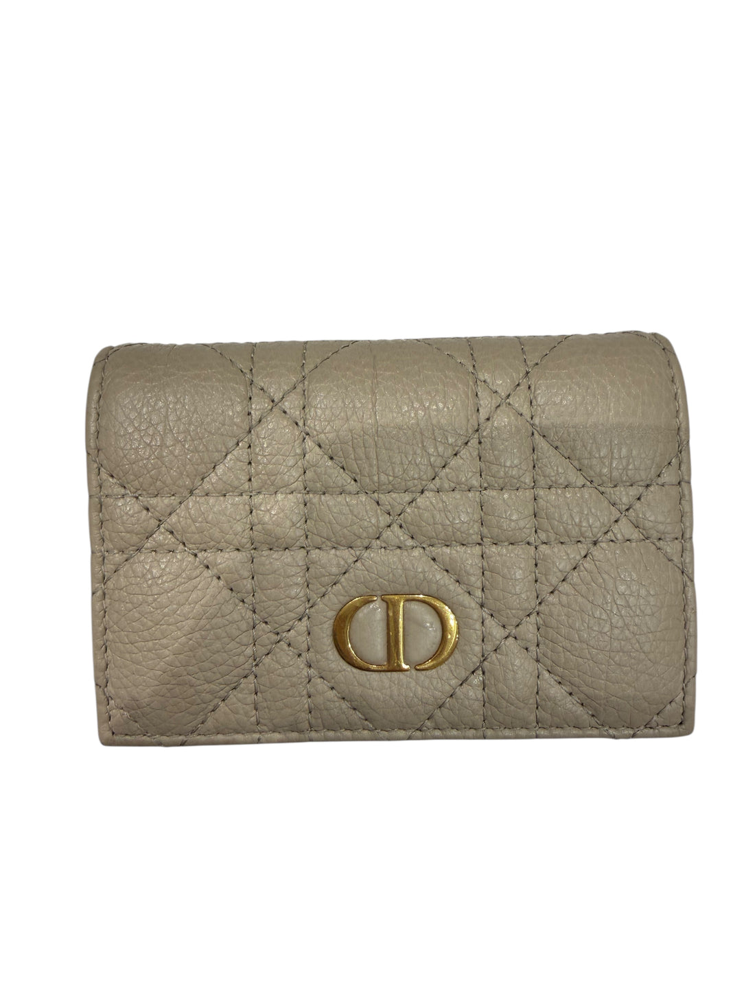 Christian Dior - Porte monnaie cannage beige