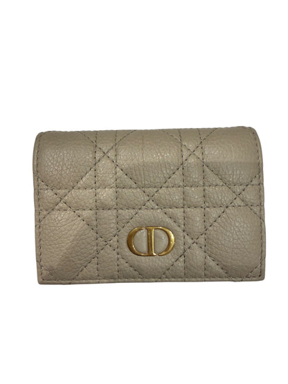 Christian Dior - Porte monnaie cannage beige