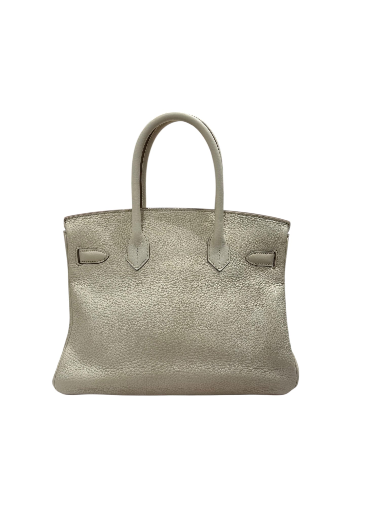Hermès – Sac Birkin 30 Craie en cuir Taurillon Clémence (2017)