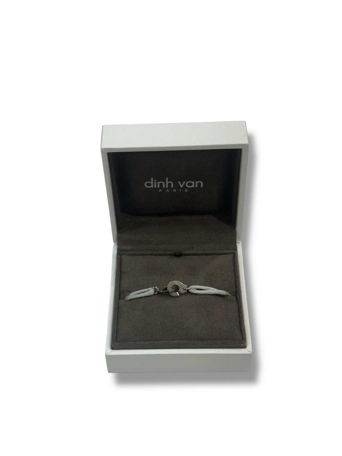 Dinh van - Bracelet menotte R8 or blanc