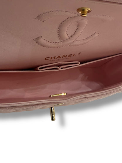 Chanel - Sac 11.12 Timeless Small 23 Double Flap Baby Pink | Les Folies d’Eugénie