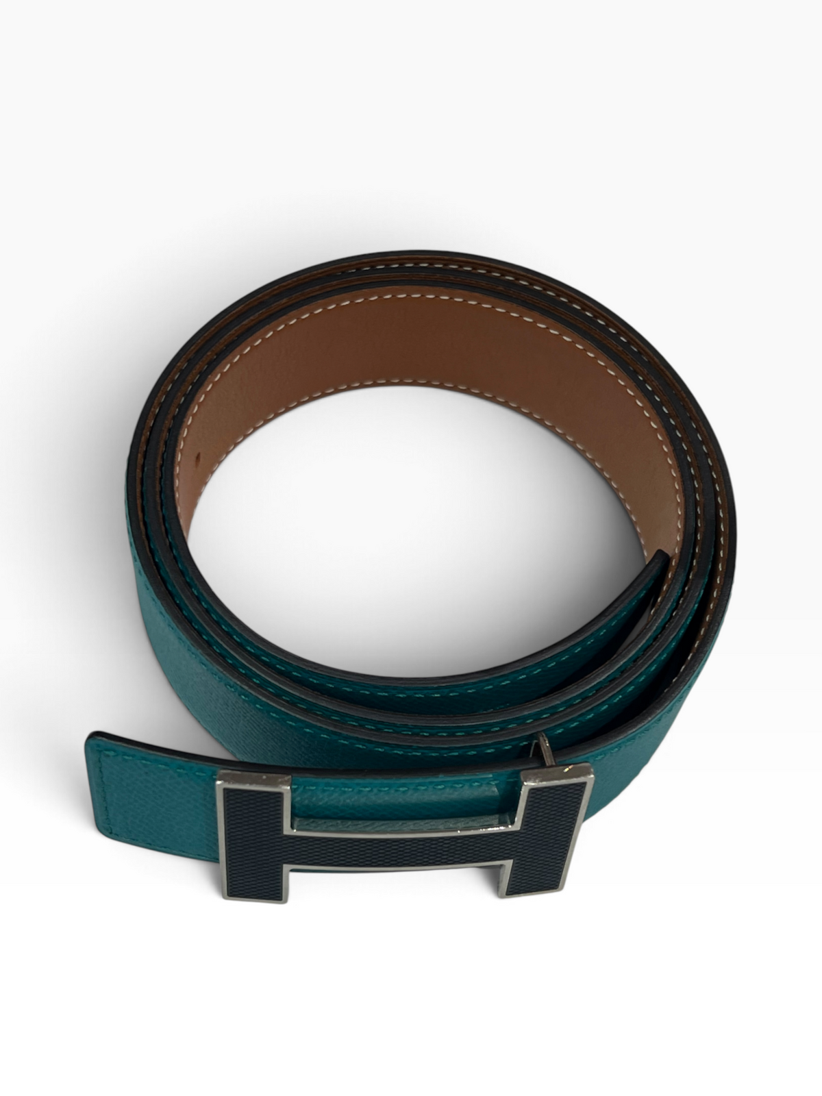 Hermès - Ceinture en cuir epsom émeraude