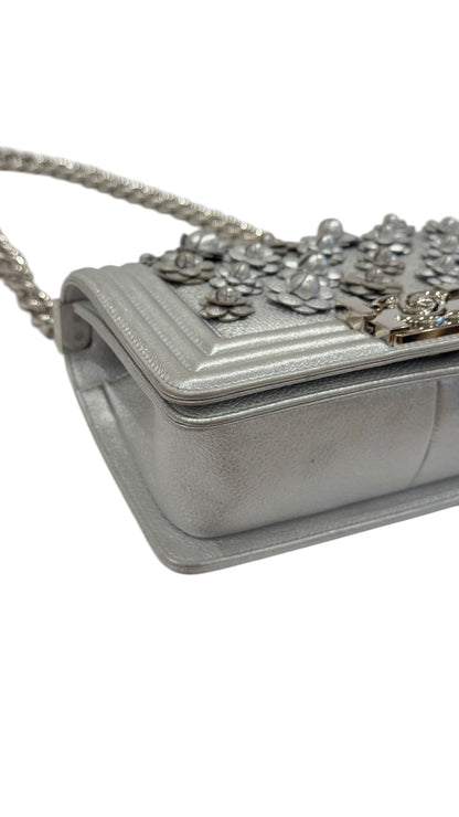 Chanel- Sac Boy mini édition limitée argenté