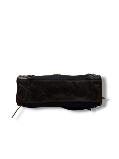 Balenciaga - Sac city avec bandoulière en cuir et toile