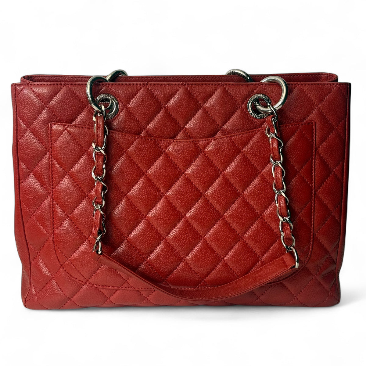 Chanel - Handtasche aus Kaviarleder in Rot