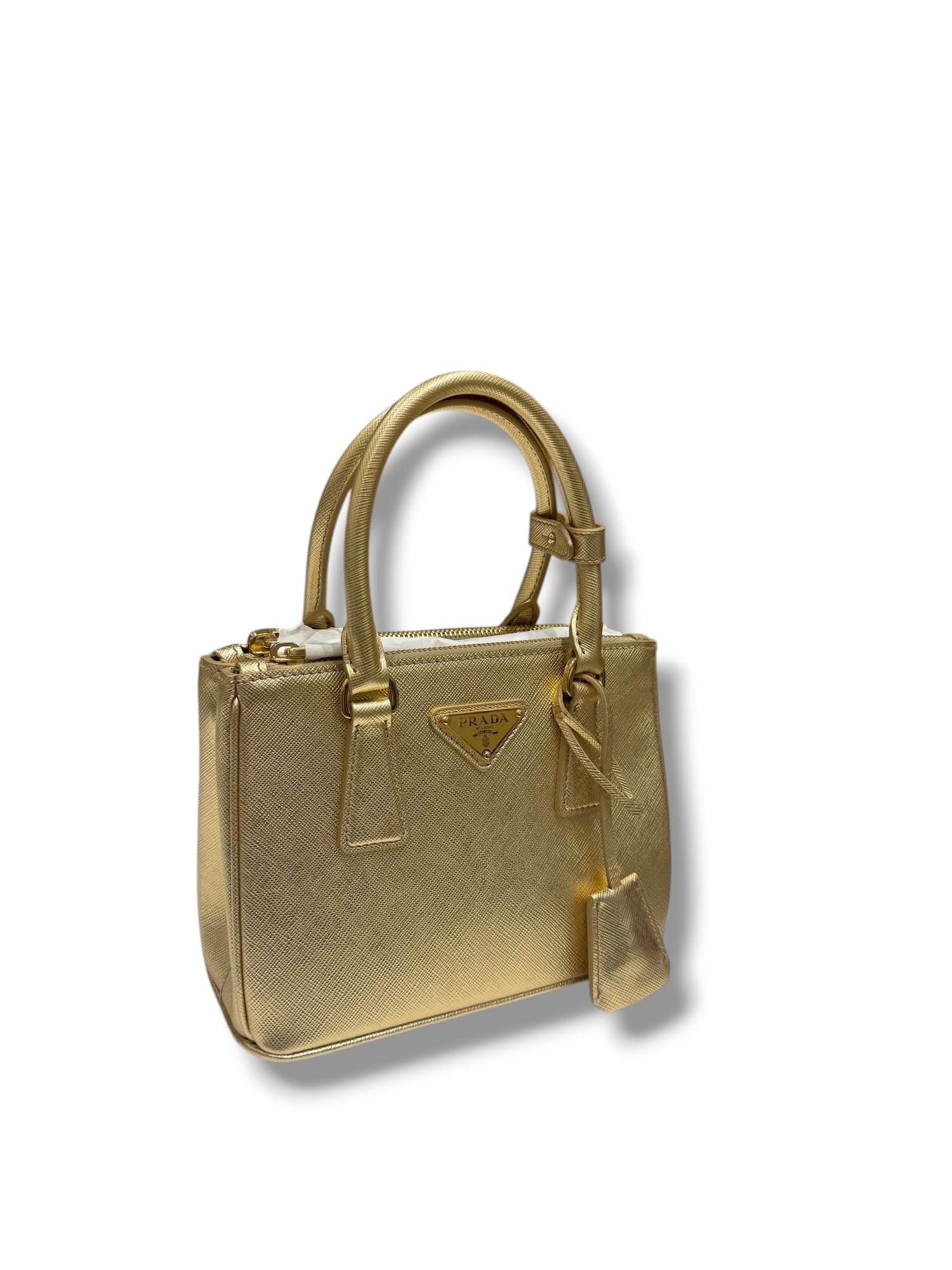 Prada - Sac Galleria mini Doré