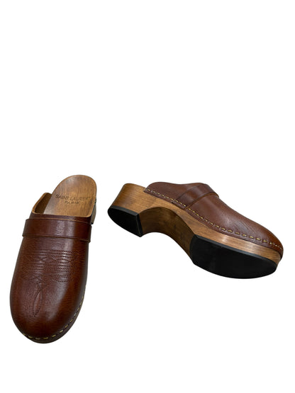 Saint Laurent Sabot en Cuir | Les Folies d’Eugénie