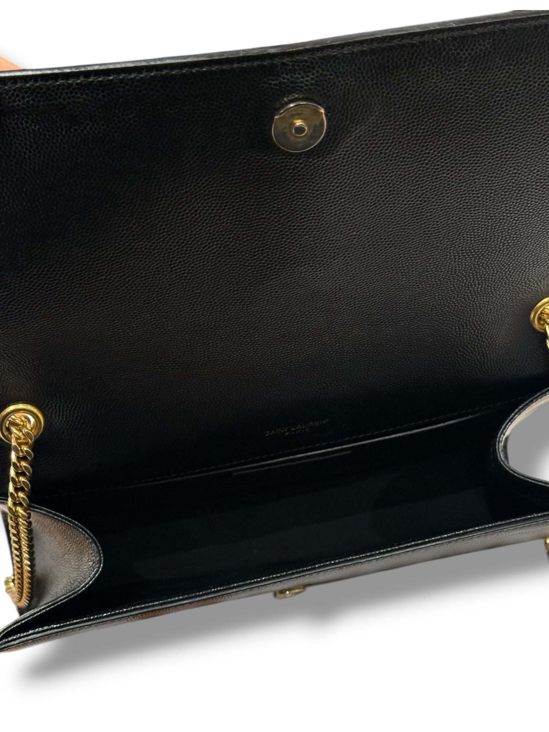 Saint Laurent - sac Kate médium cuir noir