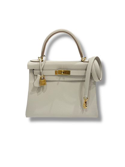 Hermès - Sac Kelly 28 Gris perle GHW