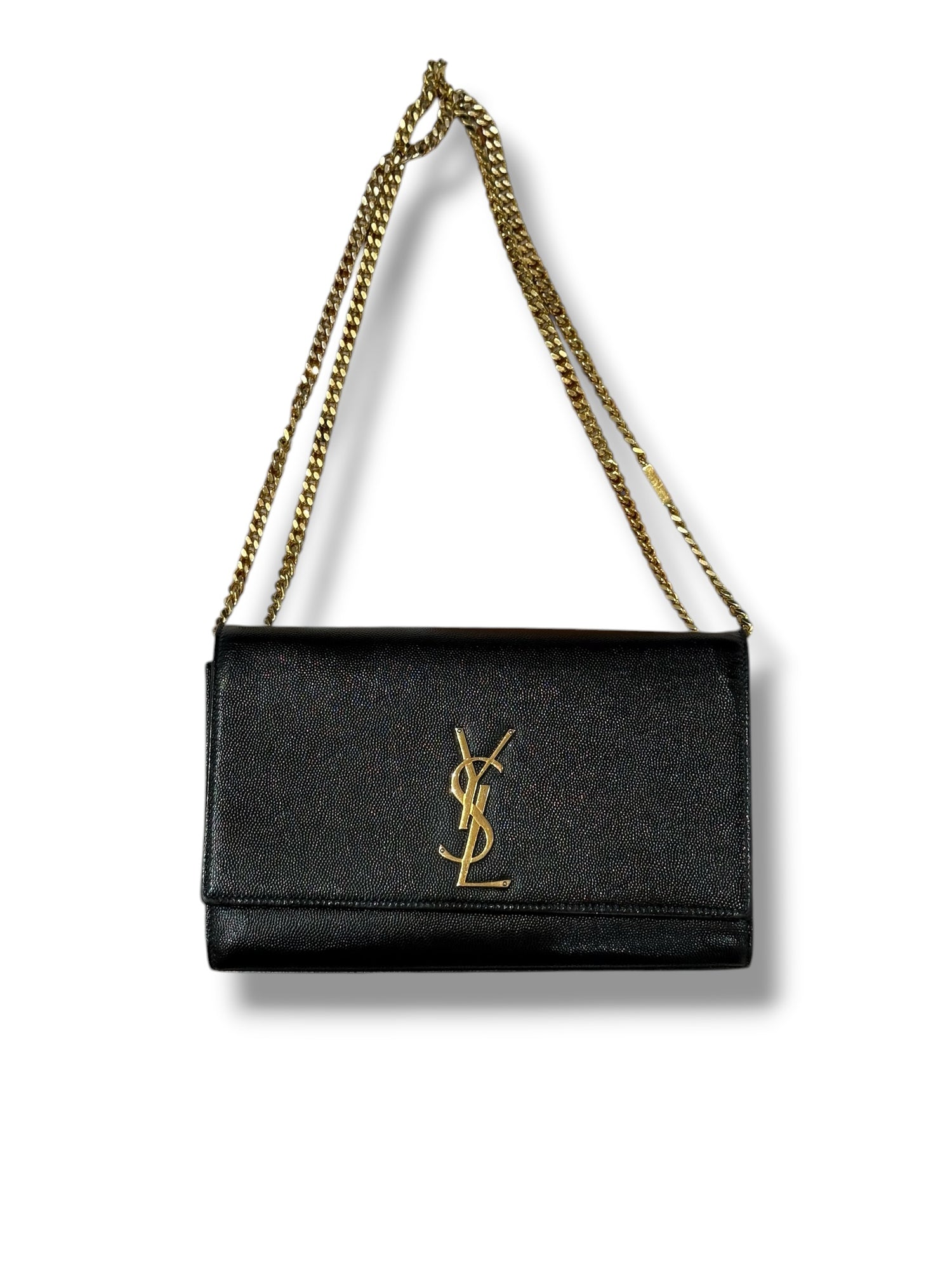 Saint Laurent - sac Kate médium cuir noir