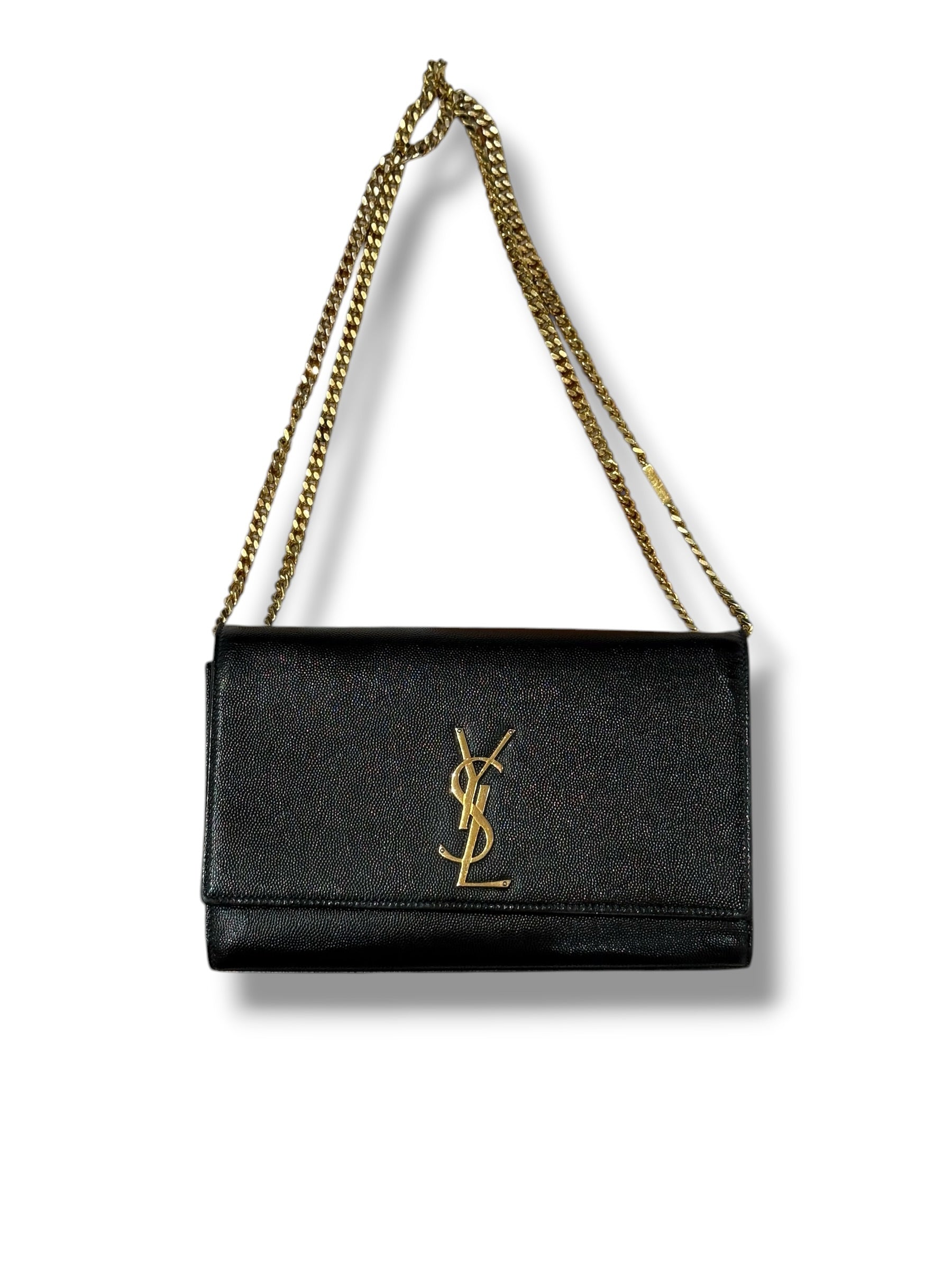 Saint Laurent - sac Kate médium cuir noir