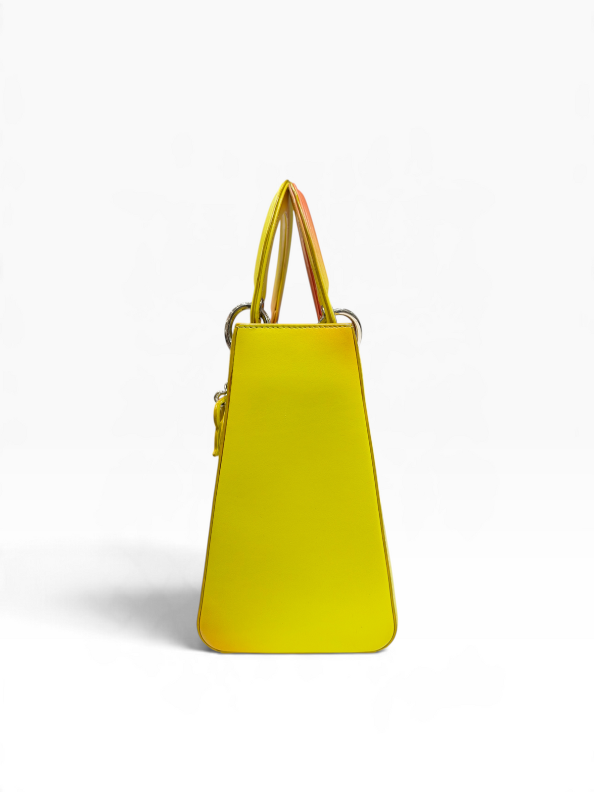 Dior - Lady Dior MM en cuir dégradé ombré jaune et orange