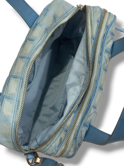 Chanel - Sac Toile bowling bleu