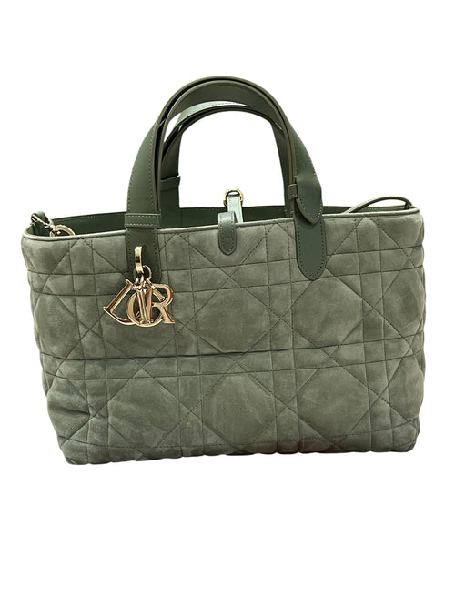 Dior – Dior-Toujours-Tasche aus grünem Veloursleder