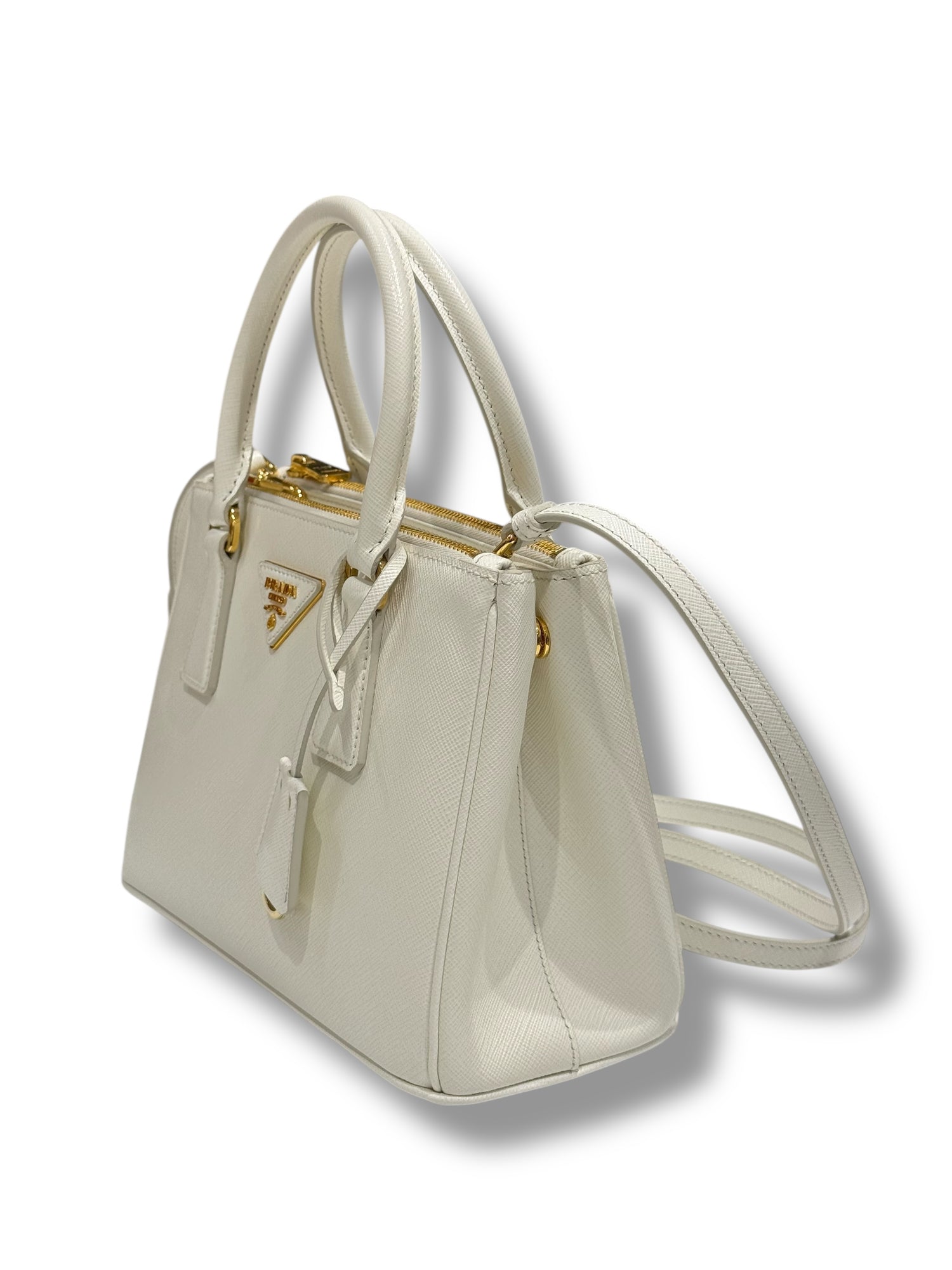 Prada - Sac Galleria small blanc