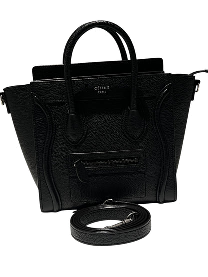Celine - sac luggage cuir noir PM